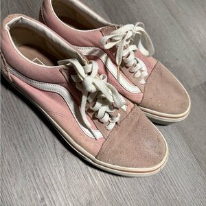 Vans Women's Pink and Brown Sneakers